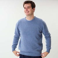 Lambswool molted crew neck - Waves 405