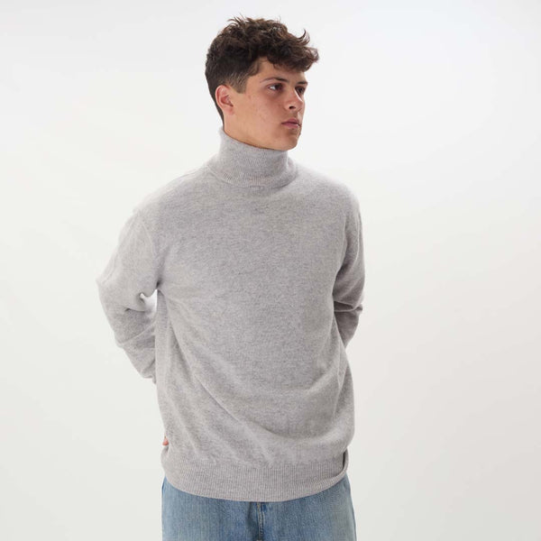 Lambswool roll neck - Pearl grey 5