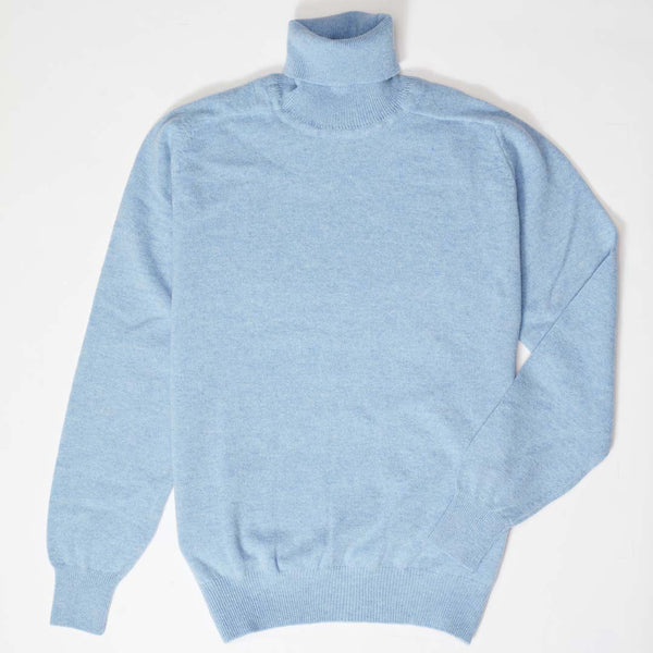 Lambswool roll neck - Glacier