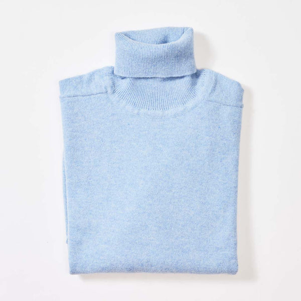 Lambswool roll neck - Glacier