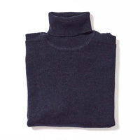 Lana d'agnello collo alto - Indigo Melange