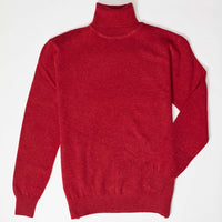 Lambswool roll neck saddle - Poppy Melange