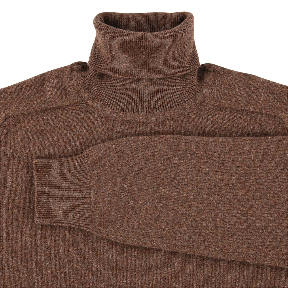Lambswool roll neck - Tobacco
