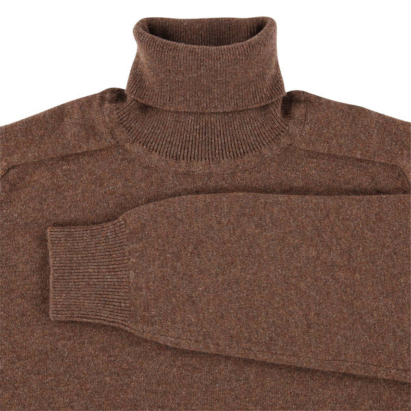 Lambswool roll neck - Tobacco