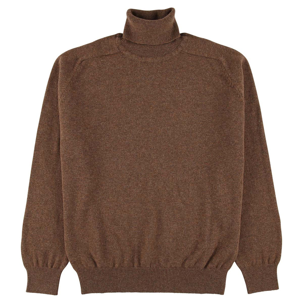 Lambswool roll neck - Tobacco