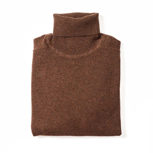 Lana d'agnello collo alto - Tobacco