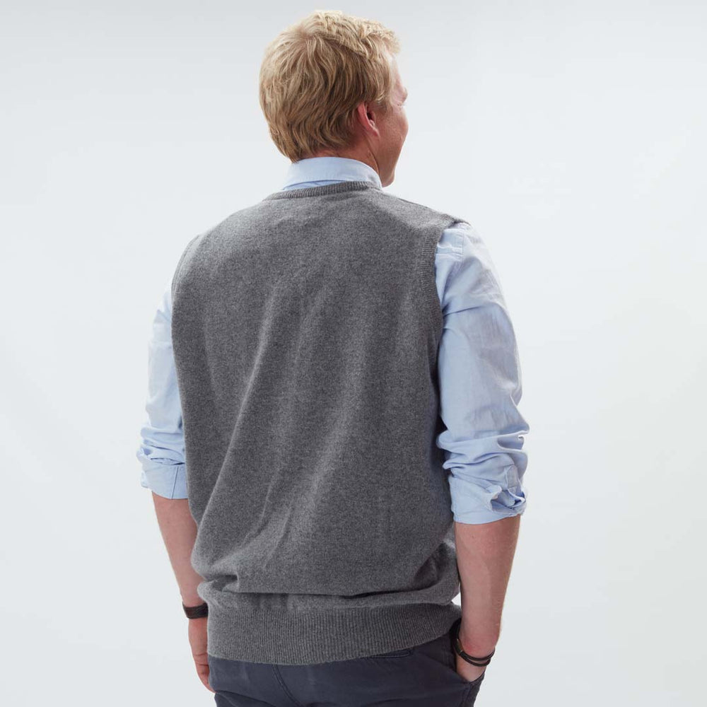 Lambswool slip-over - Grey Mix