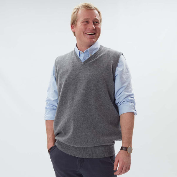 Lambswool slip-over - Grey Mix