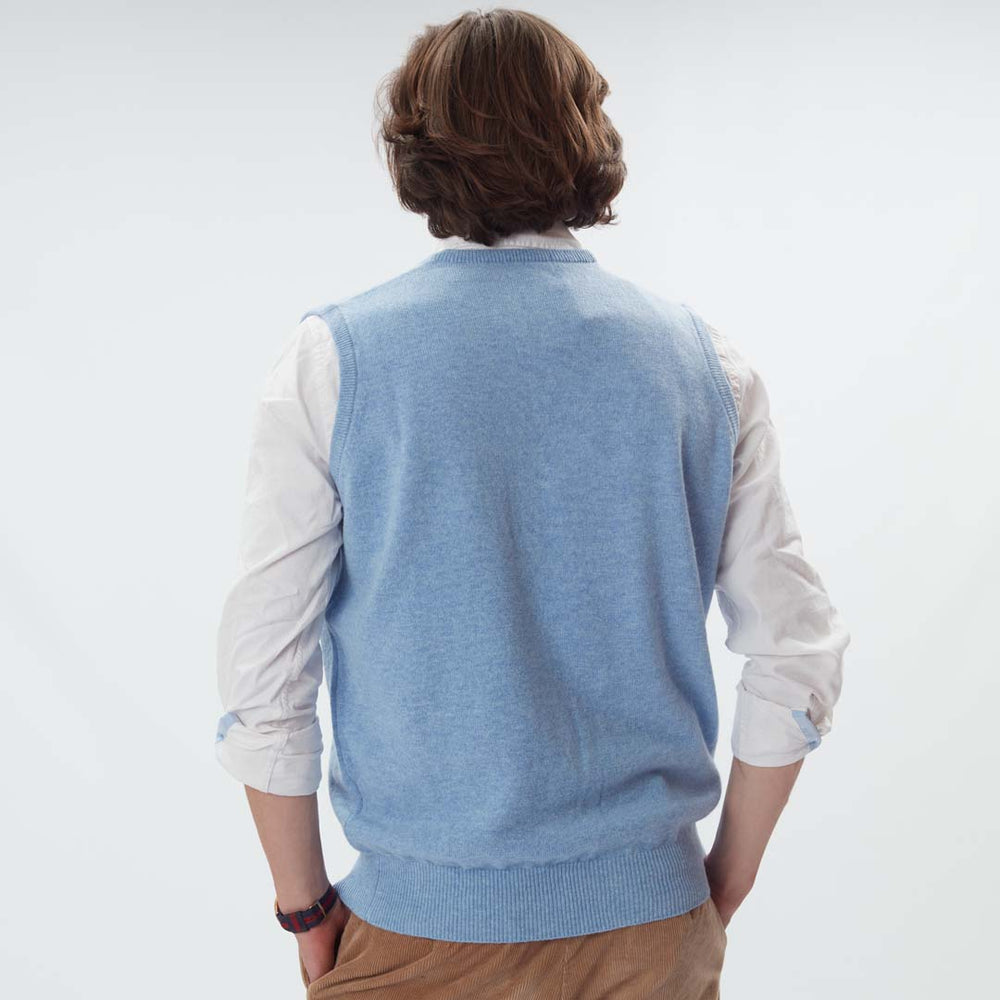 Lambswool slip-over - Glacier