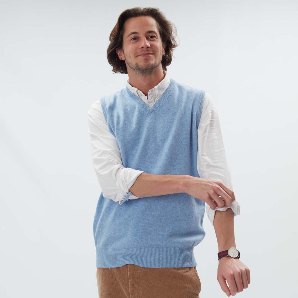 Lambswool slip-over - Glacier