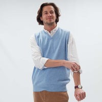 Lambswool slip-over - Glacier