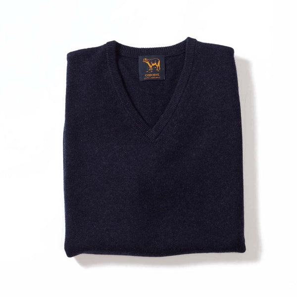 Lambswool slip-over - Indigo Melange