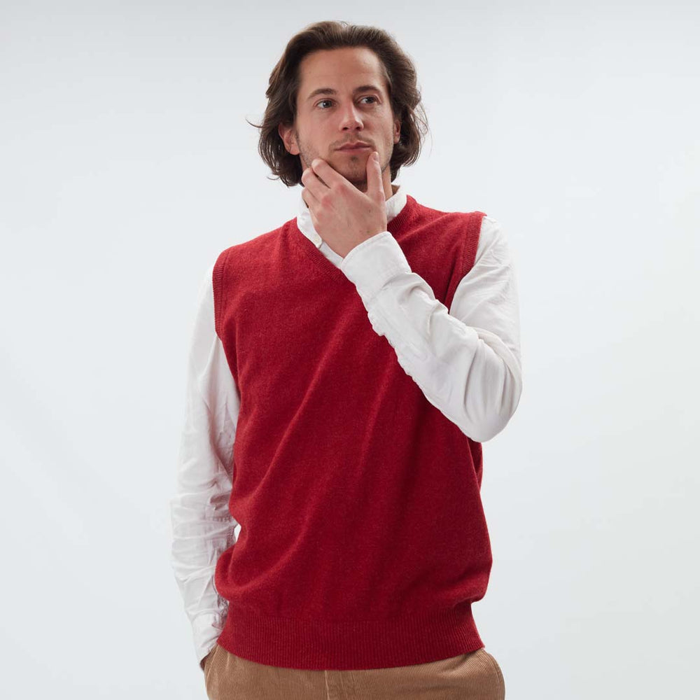 Lana d'agnello maglione senza maniche - Poppy Melange