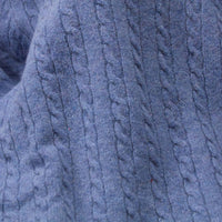 Lambswool small cable crew neck - Blue Lovat 41