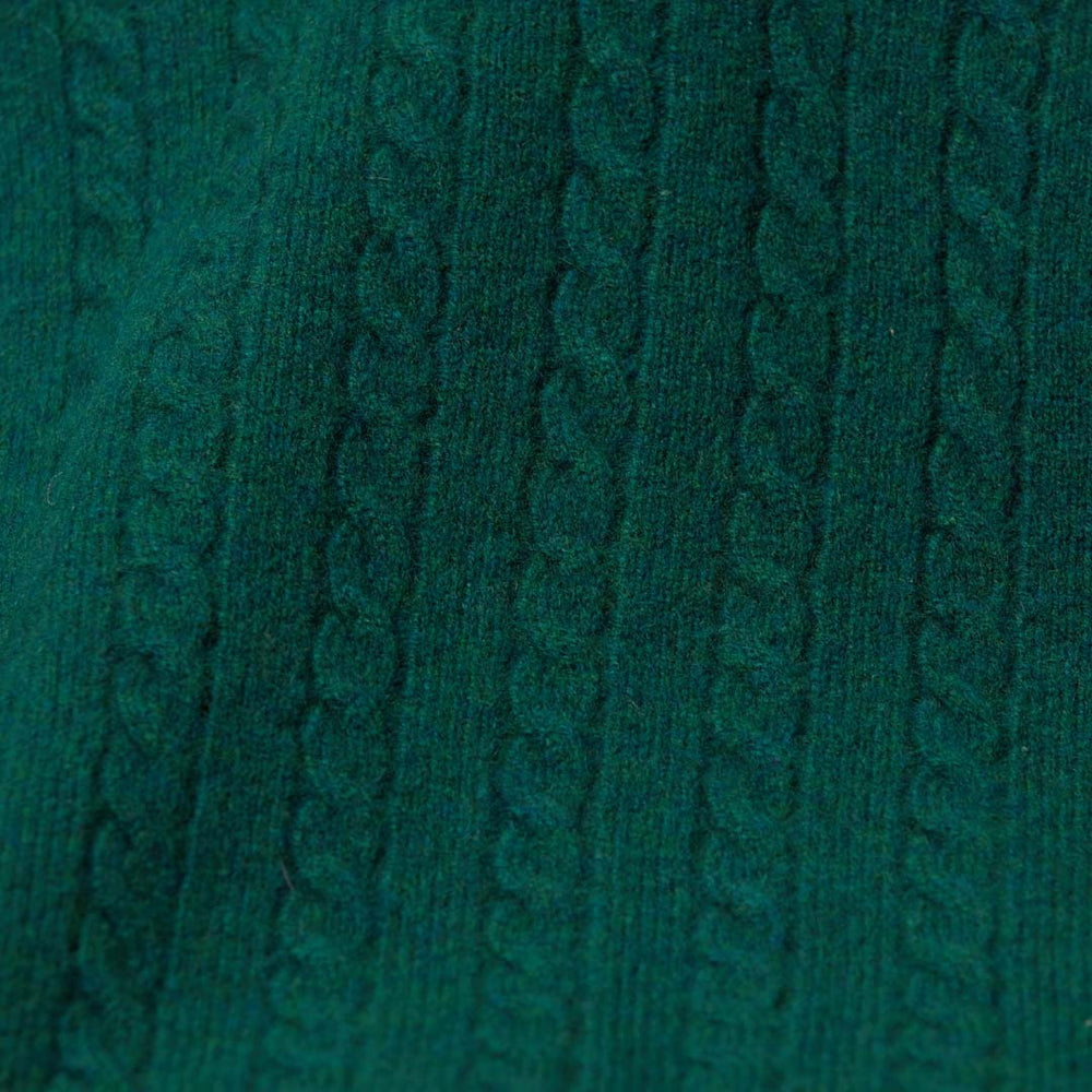 Lambswool small cable crew neck - Cossack