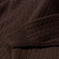 Lambswool small cable crew neck - Hickory