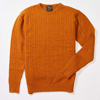Lambswool small cable crew neck - Oxide
