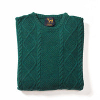 Lammwolle Rundhalsausschnitt mit Großer Zopfmuster  - Cossack