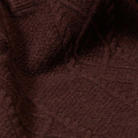 Lambswool large cable butonned mock neck - Hickory 363