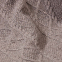 Lambswool large cable butonned mock neck - Vole 209