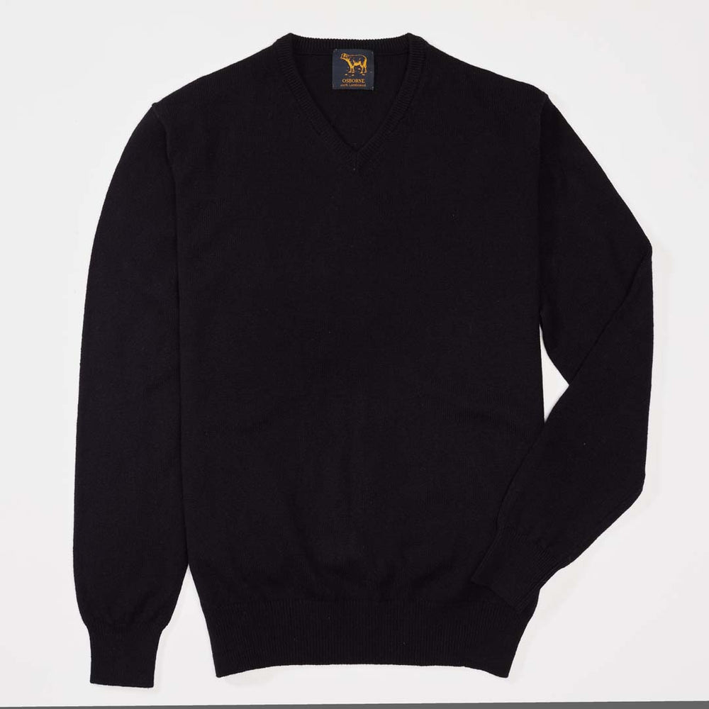 Lambswool V-neck - Black