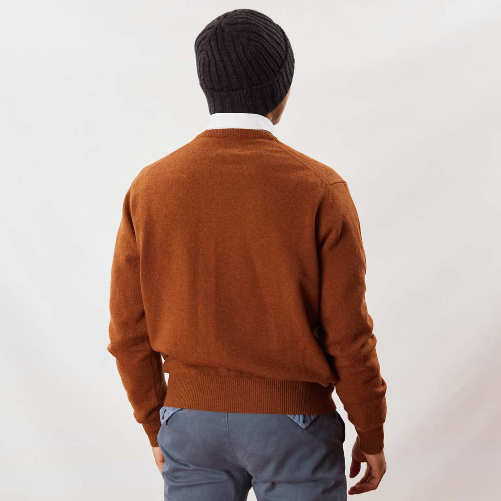 Lambswool V-neck - Chesnut