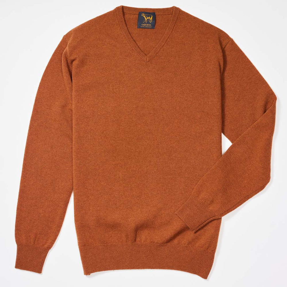 Lambswool V-neck - Chesnut
