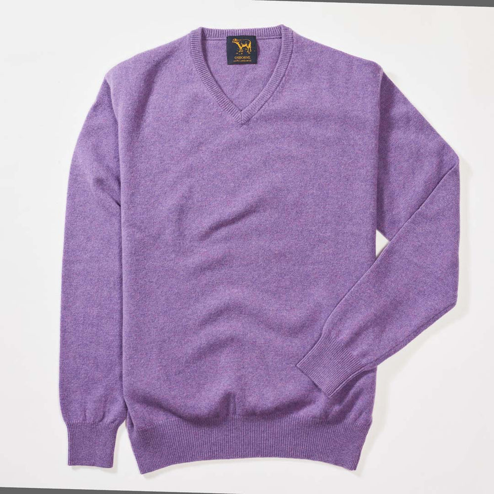 Lambswool V-neck - Clemantis