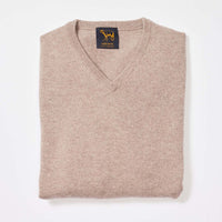 Lambswool V-neck - Cobble