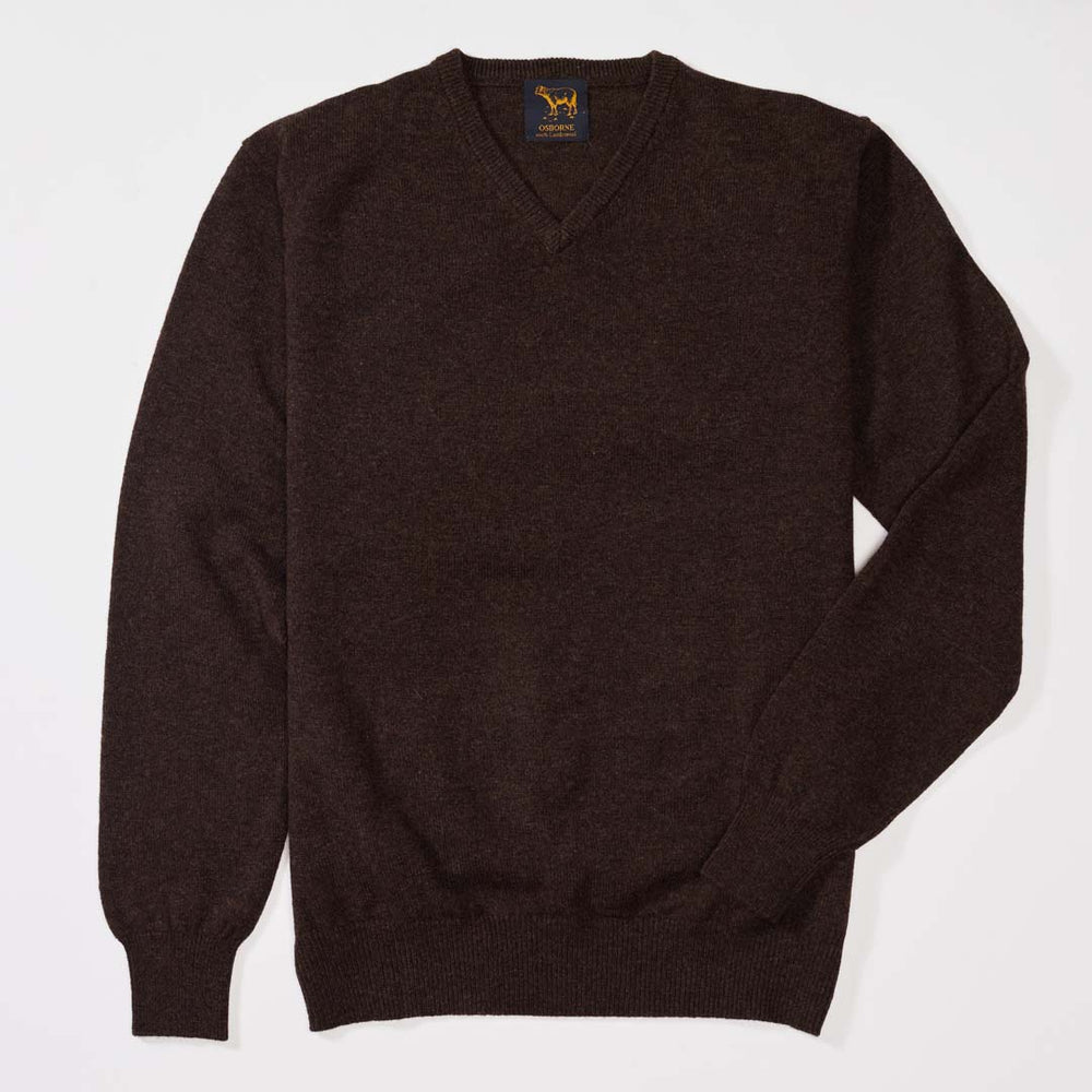 Lambswool V-neck - Cocoa