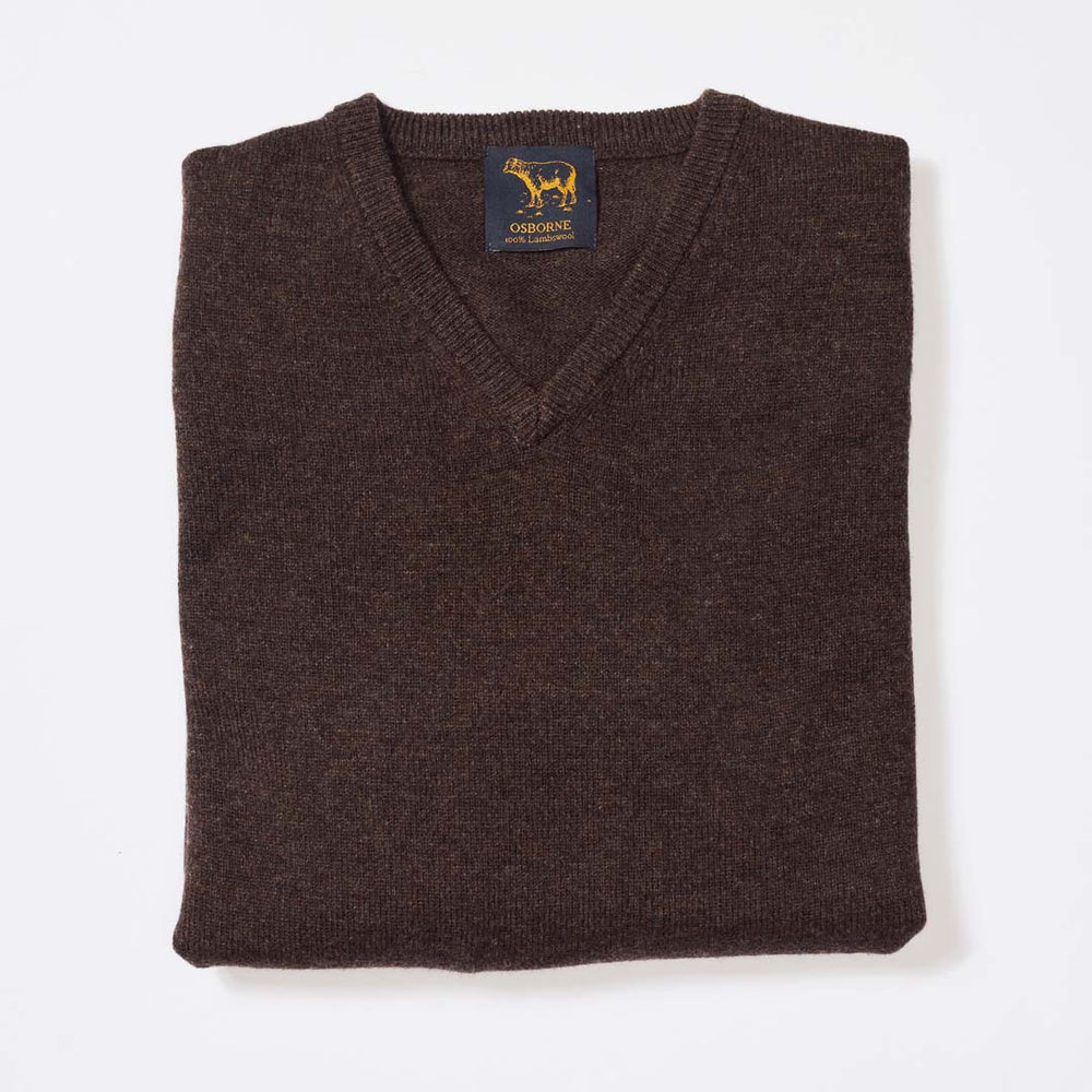 Lambswool V-neck - Cocoa