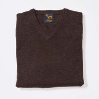 Lambswool V-neck - Cocoa