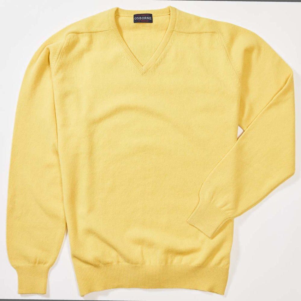 Lambswool V-neck - Daffodil