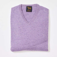 Lambswool V-neck - Dahlia