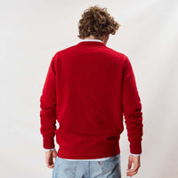 Lambswool V-neck - Dubonnet