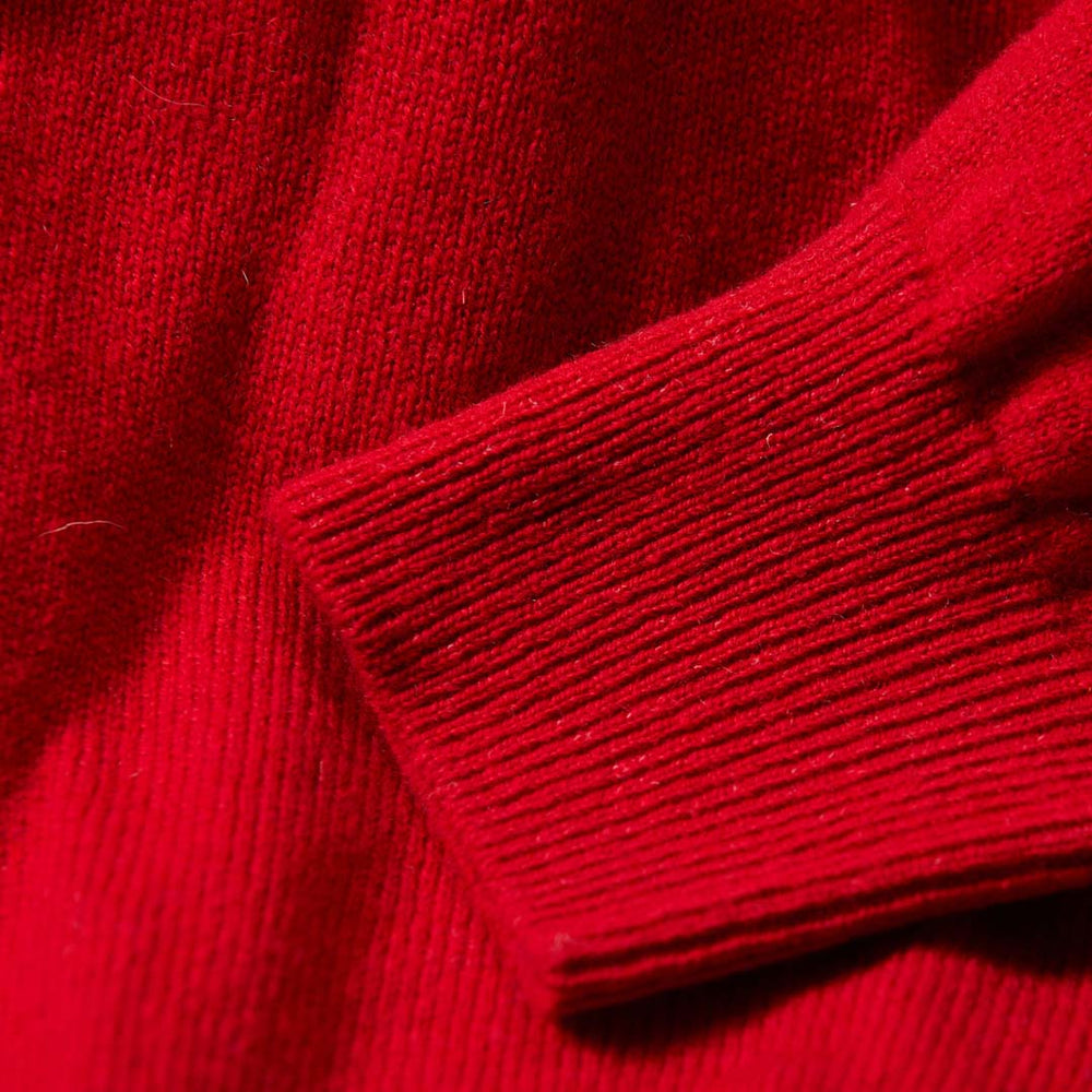 Lambswool V-neck - Dubonnet