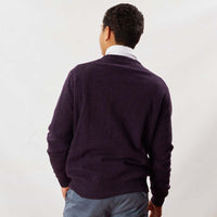 Lambswool V-neck - Elderberry
