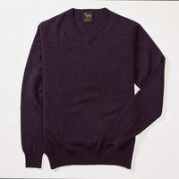 Lambswool V-neck - Elderberry
