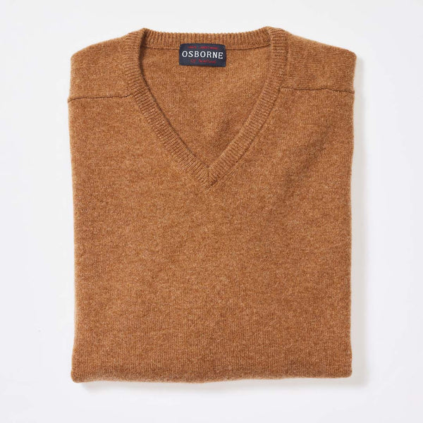 Lambswool V-neck - Gazelle