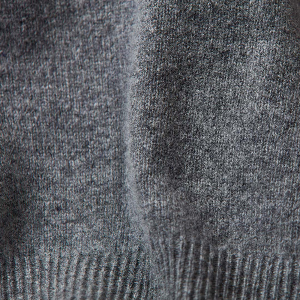 Lambswool V-neck - Grey Mix