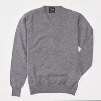 Lambswool V-neck - Grey Mix