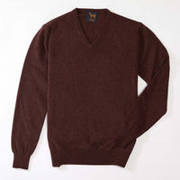 Lana d'agnello collo a V - Hickory