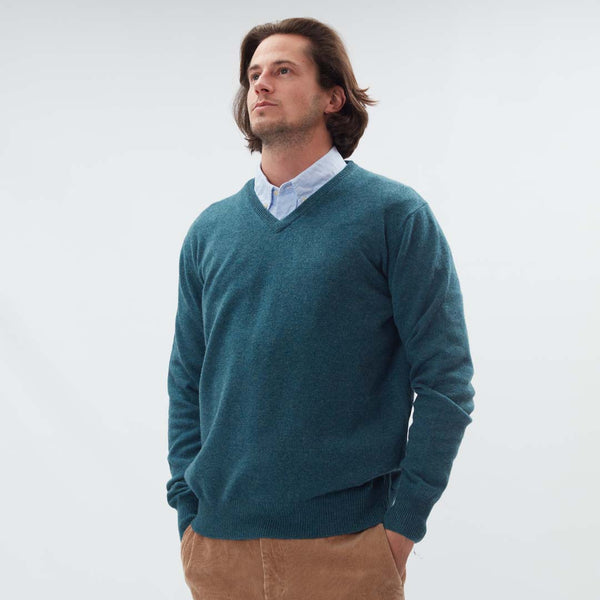 Lana d'agnello collo a V - Hunter
