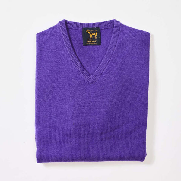 Lambswool V-neck - Jacaranda