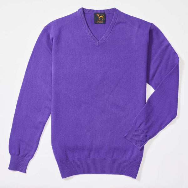 Lambswool V-neck - Jacaranda