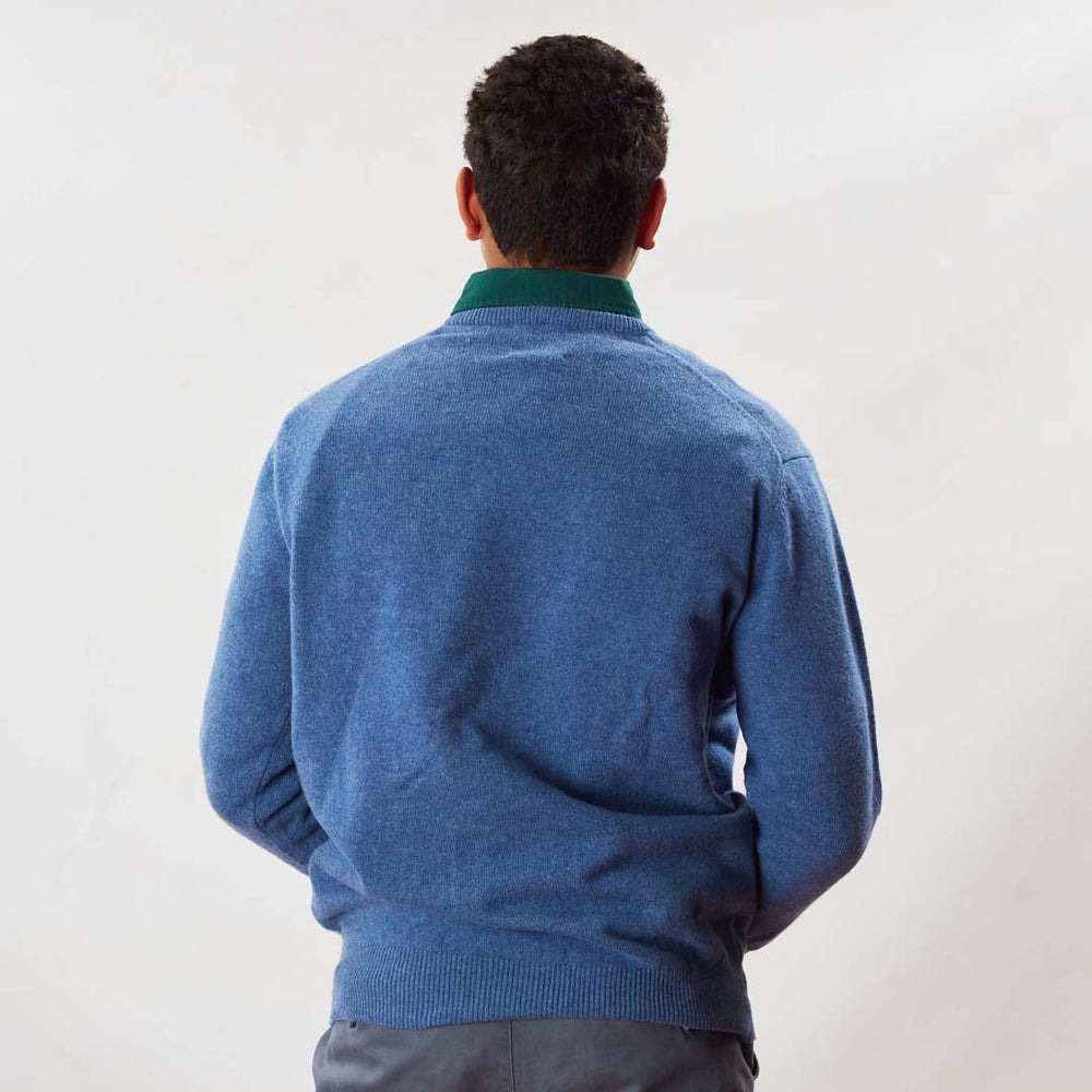 Lambswool V-neck - Jeans