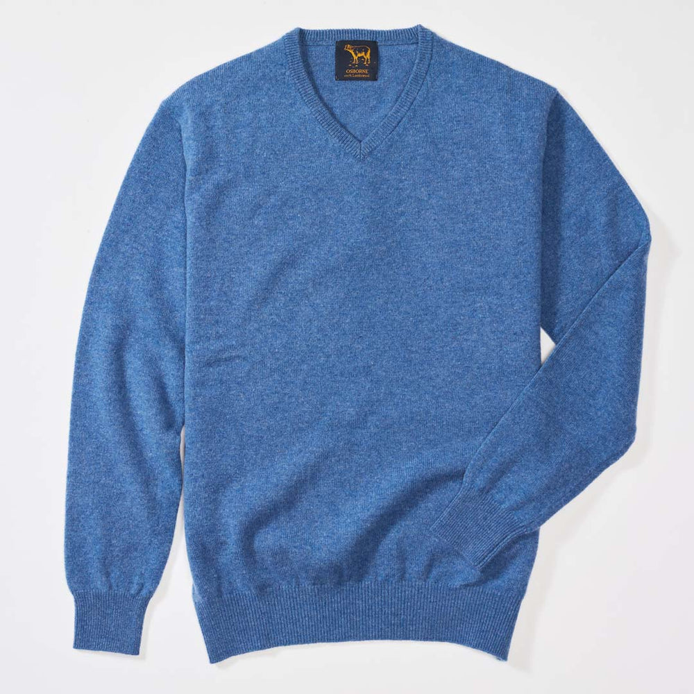 Lambswool V-neck - Jeans