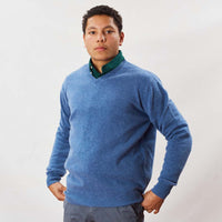 Lambswool V-neck - Jeans