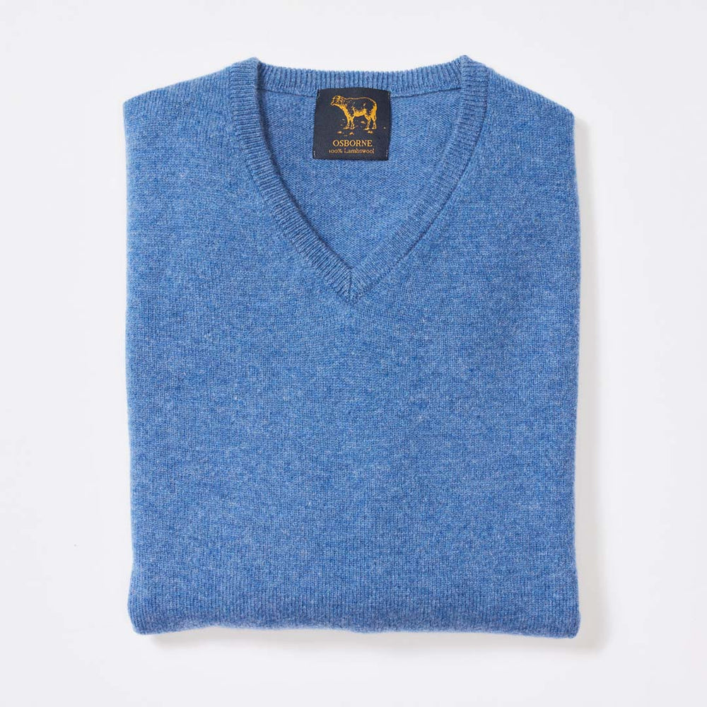 Lambswool V-neck - Jeans