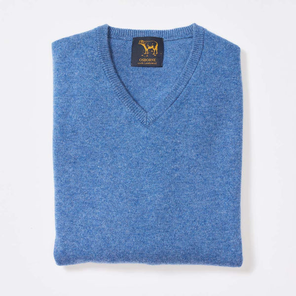 Lambswool V-neck - Jeans
